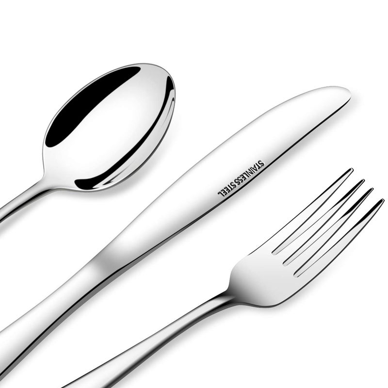 Eslite 60-Piece Silverware Set,Stainless Steel Flatware Set for 12 - Image 2